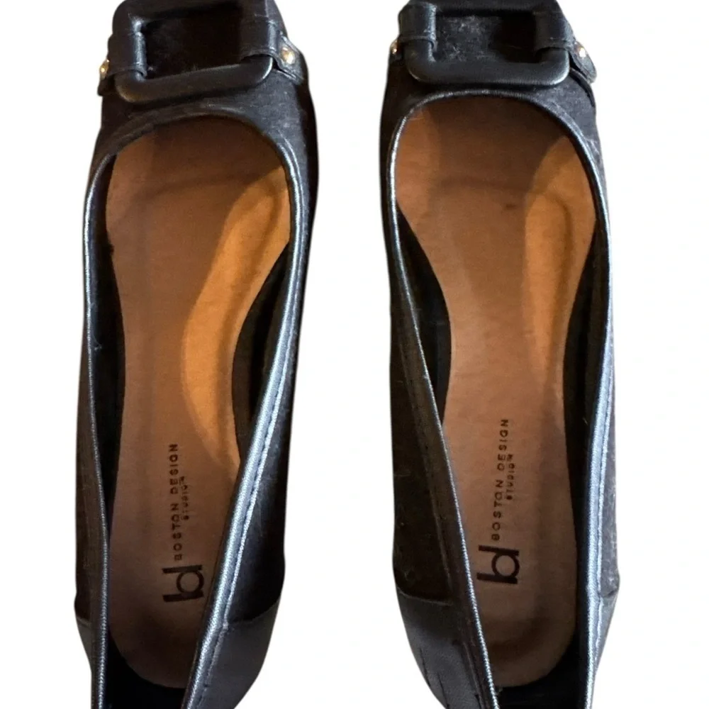 Black Leather Flats Versatile Loafers